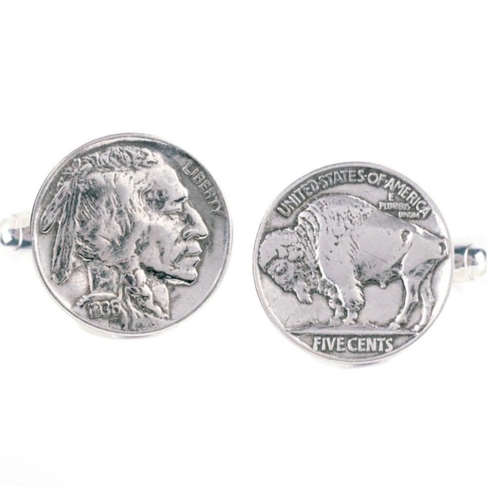 Authentic Buffalo Nickel Cufflinks